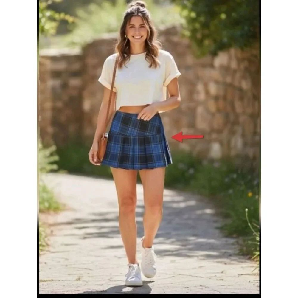 NWT Almost Famous Plaid Skirt